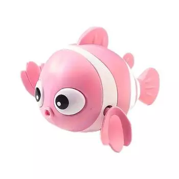 1pc Floating Youngsters s Bath Toy with Chain, Swimming Clown Fish Shaped Floating Water Toy, Durable ABS,Suitable for Youngsters Bathing,Outdoor Play