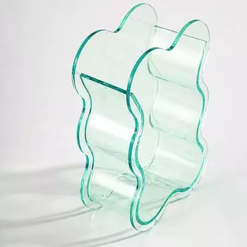 1PC Flower Bottle Modern Acrylic Vase Home Decor Hydroponic Vase Desktop Exquisite Flower Vase Geometric Shape