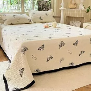 1pc Flower Printed Bedspread Single/Queen/King Luxury Style Bed Cover Skin-Friendly and Comfortable Colcha De Verano Cama 150 90x200cm 1pc