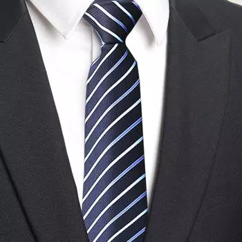 1PC Formal Dress Zipper Necktie Solid Color Shirt Accessories Shirt Accessories Party Gifts Wear Stripe Lazy Zipper Business Tie