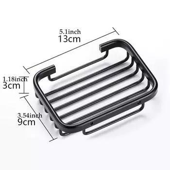 1PC Free Drill Soap Dish Holder Wall Mounted Storage Rack Holder Hollow Type Soap Sponge Dish Bathroom Accessories