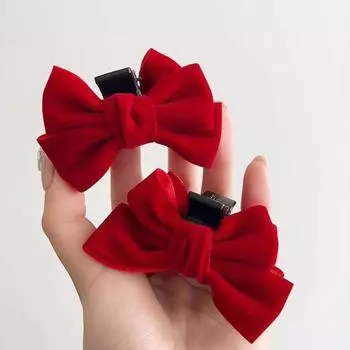 1pc French style high-end bow clip, small fragrant style, broken hair clip, side clip, fashionable mini shark clip