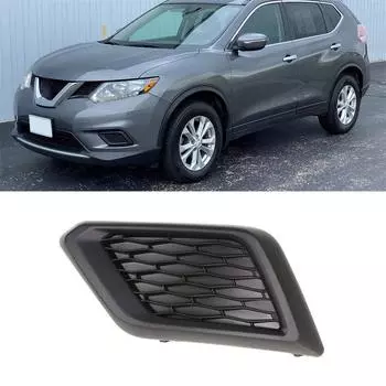 1PC Front Left Side Fog Lamp Cover Black For Nissan Rogue 2014-2016 62257-4BA0A