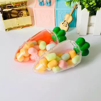 1PC Gift Box DIY Storage Party Easter Ornament Carrot Candy Box Creative Plastics Decorative Party Supplies