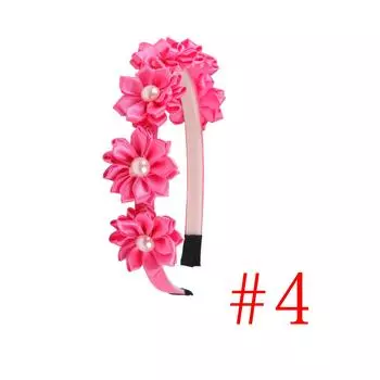 1PC Girls Flower Headbands for Girls Pearl Floral Hairbands Kids Girls Hairhoops Children Party Decoration Hair Accessories