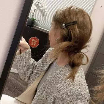 1PC Good Texture, Simple, Good-looking, Practical, Vintage, Shiny, Premium, Rhinestones, Boutique, Bangs Clip, Hair Clips 1pc