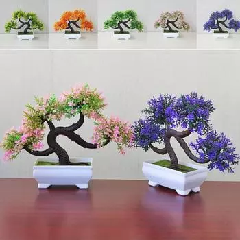 1pc Green Plant Artificial Flowers Small Potted Plants Can Be Placed Indoors and Outdoors Suitable for Home Decoration
