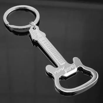 1pc-Guitar-Inspired Keychain Bottle Opener – Stylish Multi-Tool Key Ring, Durable, Perfect Casual Gift for Music Enthusiasts