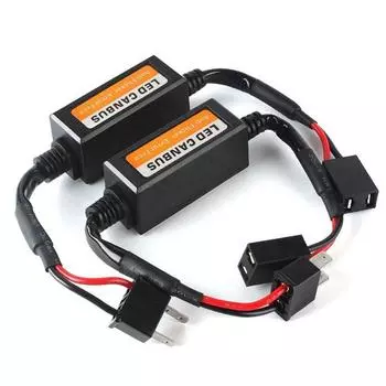 1Pc H1/H3/H4/H7/H8/H9/H11 Automotive LED Decoder 12V Black Anti-Flicker LED Canbus Decoder Fault Eliminator Automotive Accessory