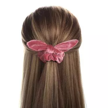 1Pc Hair Bundle Simplicity Velvet Fashion Bow Versatile Korea Rabbit Ear Headband Headwear