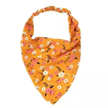 1pc Hair Scarf Convenient Elastic Rubber Fashion Print Flower Vintage Girl Accessories Headbands Fabric