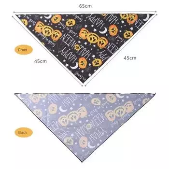 1Pc Halloween Dog Bandana Pet Dogs Cats Triangle Scarfs Bibs Adjustable Washable Bib Scarf for Small Medium Dog Pet Supplies