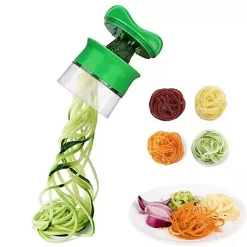 1pc Handheld Spiral Vegetable And Fruit Slicer, Adjustable Spiral Slicer, Salad Tool, Rotating Slicer, Kitchen Gadget! one-size