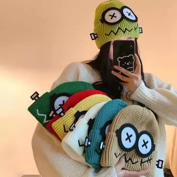 1 шт. шапка мультяшная кепка смешная зимняя милая шерстяная вязаная крышка головы