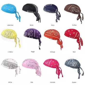 1шт головной платок солнцезащитный кепка кепки мужские спортивные повязка на голову велосипедный прохладный открытый хлопковый шарф мотоциклетная пиратская шляпа быстросохнущая бандана для езды
