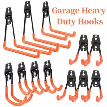 1PC Heavy Duty Metal Hook Garage Organizer Wall Mount Bicycle Hanger Wall Mount Anti-slip Hook Garage Tool