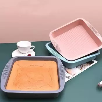 1pc High-Temperature Resistant Silicone Cake Bread Mold - Food-Grade Kitchen Baking Tool for Perfect Party Desserts синий