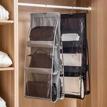 1pc Home Bag Storage Bag Household Three-Dimensional Dust-Proof Hanging Bag серый