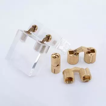1pc Home Improvement Tools Hidden Barrel Invisible Copper Furniture Cabinet Door Fittings Hinges Furniture Hardware 4pcs
