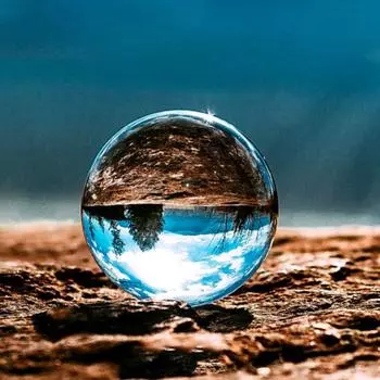 1PC Хрустальная сфера Реквизит для фотографий Прозрачный светоотражающий стеклянный шар Декор Хрустальный шар 50mm