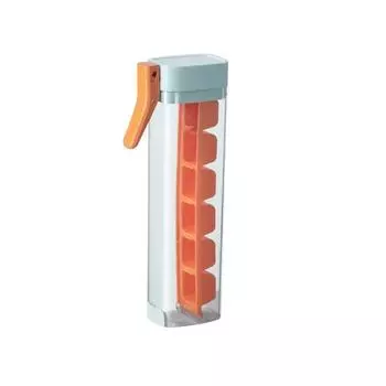 1Pc Ice Cube Mold Ice Maker PP With Lids One-handed Pressing Food Grade Ice Trays 6 Compartments Ice Lattice зелёный