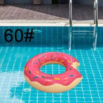 1pc Inflatable Donut Swimming Ring PVC Pool Float Swim Circle Pool Party Fun Water Rest Floating Accessories