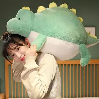1 шт. плюшевая игрушка в виде пухлого динозавра Kawaii, мягкая плюшевая белая кукла-гусь, милая подушка в виде животного, домашний декор, подарок для друзей, детей и девочек about 40cm