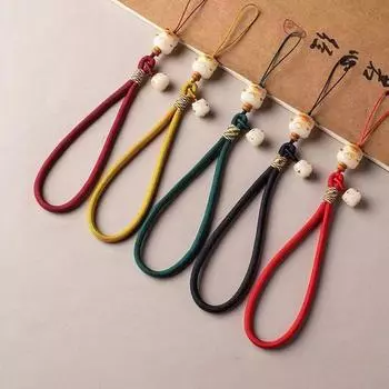 1pc Keychain Fashionable Anti-lost Convenient Bodhi Exquisite Pendant Wrist Lanyard Mobile Phone Chain