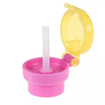 1Pc Kid Child Infant Toddler Feeding Drinking Straw Tube Bottle Replaced Cap розовый