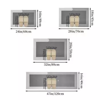 1PC, kitchen and bathroom toilet diatom mud oil absorbent pad, anti-skid anti-grease pad, anti-dirty can be scrub-free carpet, a 400MMx600MM темно-серого