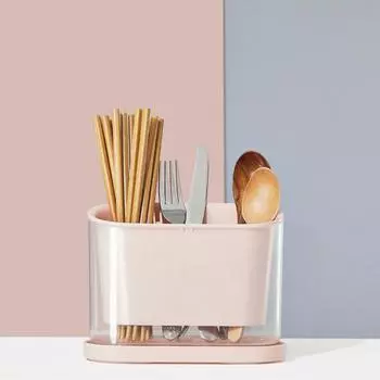 1 шт. кухонная сушилка для палочек для еды, клетка для столовых приборов, двухслойная сушилка для кухонных принадлежностей, держатель для палочек для еды, корзина для сушки дома pink