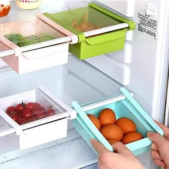 1Pc Kitchen Organizer Fridge Storage Drawer Box Extendable Refrigerator Chest Shelf Home Storages Case Plastic Cabinet Shelves