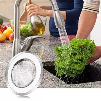 1Pc Kitchen Sink Filter Stainless Steel Mesh Sink Strainer Food Residue Collector Drain Hole Filter Kitchen Accessories