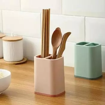 1PC Kitchen Spoon Chopstick Storage Dish Drying Drain Basket Rack Box Drainer Cutlery Holder Shelf Organizer Home Accessories зелёный