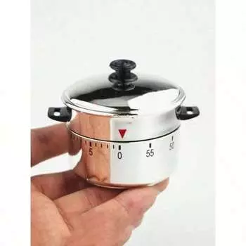 1pc Kitchen Timer Clock, Mechanical Kettle-Shaped Timer, 60 Minute Cooking Countdown Timer, Kitchen Utensils, Kitchen Supplies, Kitchen Accessories, Pressure Cooker Shape