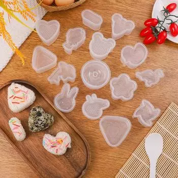 1pc Kitchen Tool Creative Bento DIY Sushi Mold Box Transparent Triangular Sushi Maker Mold Onigiri RiceBall Food Press Sushi Kit