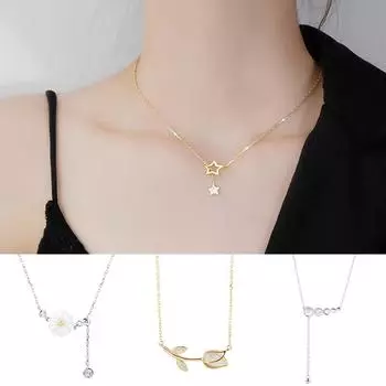 1PC Ключица Цепь Ожерелье Свадебная Вечеринка Одежда Аксессуары Модные Женщины Кулон Ожерелья