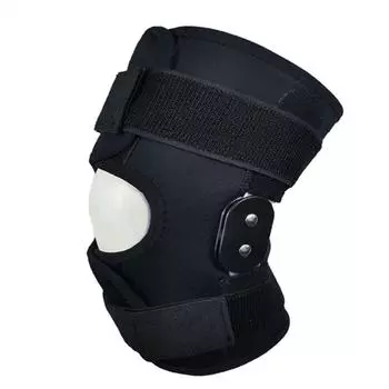 1pc Knee Brace Hinged Compression Sleeve Joint Support Open Patella Stabilizer L