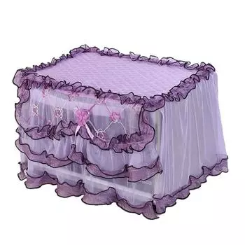 1PC Lace Universal Protection Cover Embroidery Electric Oven Cloth Printed Microwave Oven Cover Home Decoration