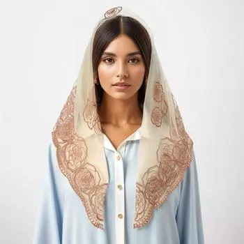 1Pc Lace Versatile Patterned Photography Props Headscarf Fashion Wedding Headscarf Scarf Cotton