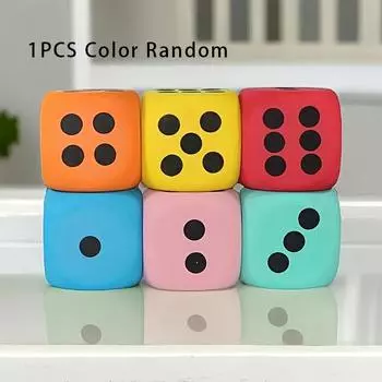 1PC Large Foam Dice, Soft Six Sided Dice, Learning Aid Board Game, Perfect Gift for Birthday Holidays (Color Random)