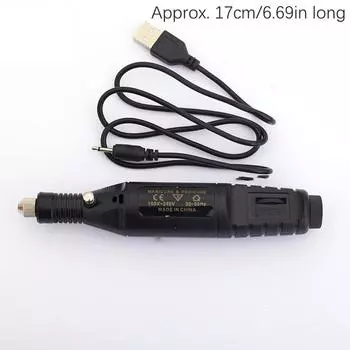 1pc Leather DIY Craft Edge Slicker Tool Black Ebony Wood Leather Electric Polished Tip Head Rotary Sets Burnisher Polished Rods