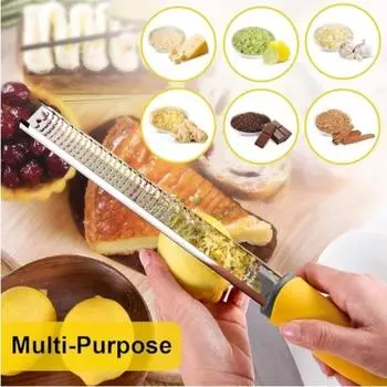 1pc Lemon Cheese Grater with Protect Cover Stainless Steel Multipurpose Chocolate Fruit Grater Peeler Kitchen Tools красный