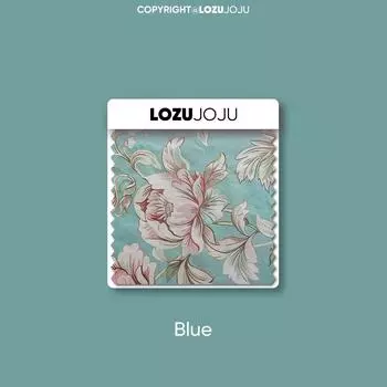 1PC LOZUJOJU American Countryside Style Peony Printed Blue Curtains with Full Blackout Curtains for Bedroom Living Room Balcony Window for Home Decor W100cm x L130cm