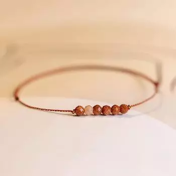 1 шт., женский браслет Lucky Sunstone Gold Sandstone Temperament, ретро-подарок