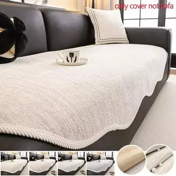 1PC Luxury Chenille Sofa Cover Anti-slip Irregular Shape Sofa Mat Anti-cat Scratch Exquisite Couch Cushion for Living Room Decor A 90x90