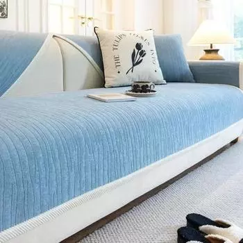 1PC Luxury Chenille Sofa Cover Universal Thicken Chaise Lounge Couch Cushion Towel L Shape Corner Sofa Slipcover for Living Room A 70x70