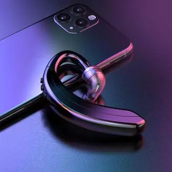 1Pc M20 Bluetooth-compatible 5.0 Rotatable Noise Reduction Wireless Ear Hook Sport Earphone чёрный