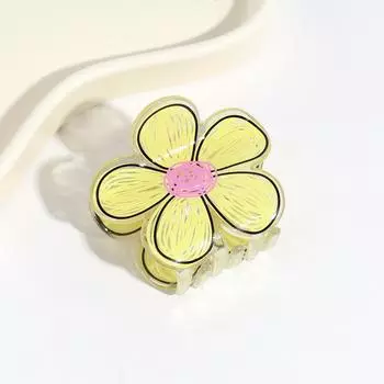 1pc Manga flower hair clip, girlish style, disheveled temperament, grabbing clip, internet celebrity, large shark clip