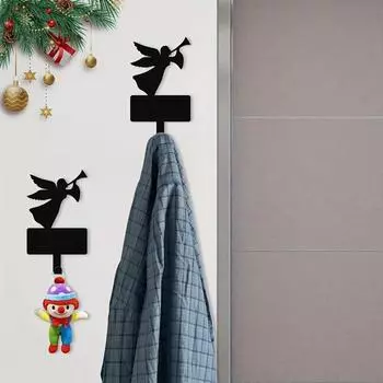 1pc Metal Angel Hook Key Belt Hanging Hook Wall Decoration Hook Christmas Decoration, Scene Decor, Festivals Decor, Home Decor M бронзовый